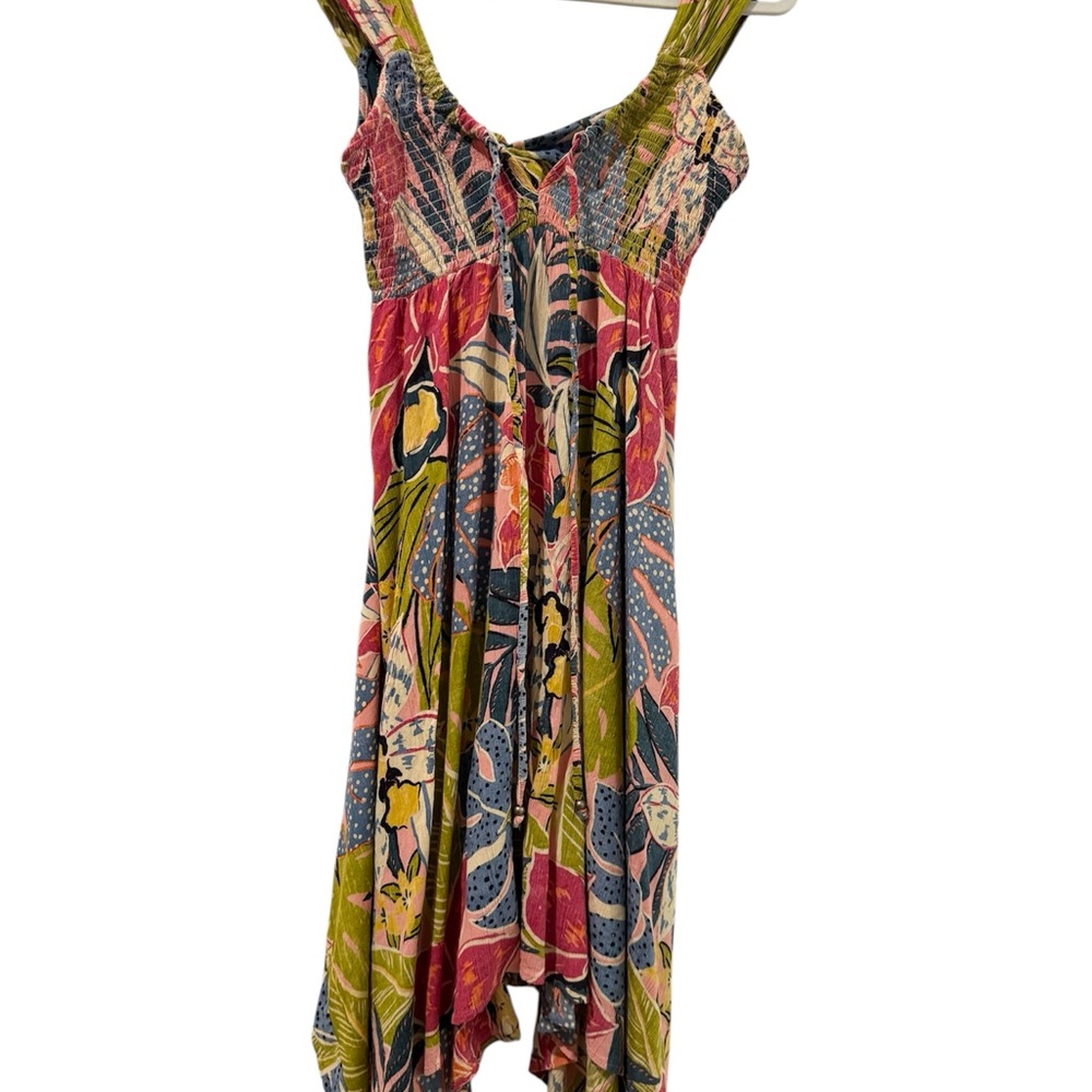 Angie Red and Yellow Asymmetrical Sundress